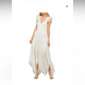 BCBG Max Azaria embroidered Tulle gown